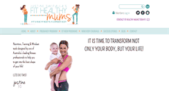Desktop Screenshot of fithealthymums.com