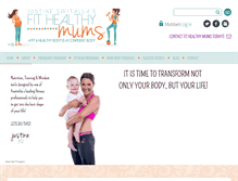 Tablet Screenshot of fithealthymums.com
